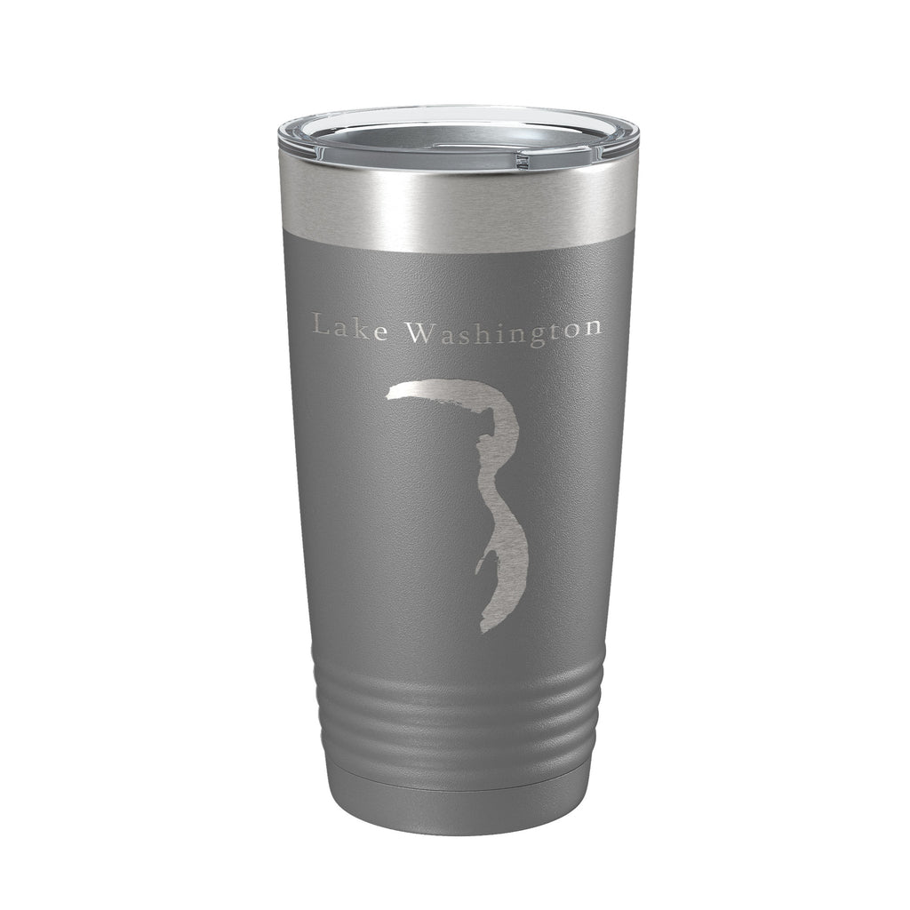 Lake Washington Map Tumbler Travel Mug Insulated Laser Engraved Coffee Cup Mississippi 20 oz