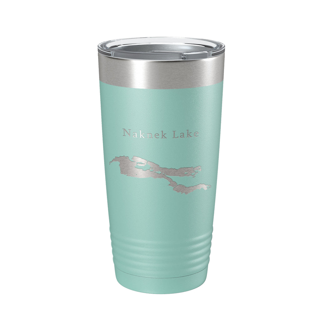 Naknek Lake Map Tumbler Travel Mug Insulated Laser Engraved Coffee Cup Alaska 20 oz