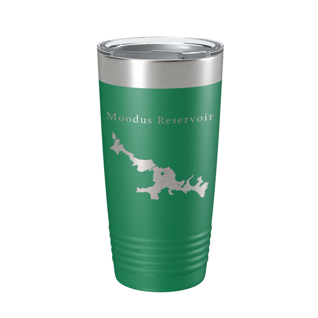 Moodus Reservoir Tumbler Lake Map Travel Mug Insulated Laser Engraved Coffee Cup Connecticut 20 oz