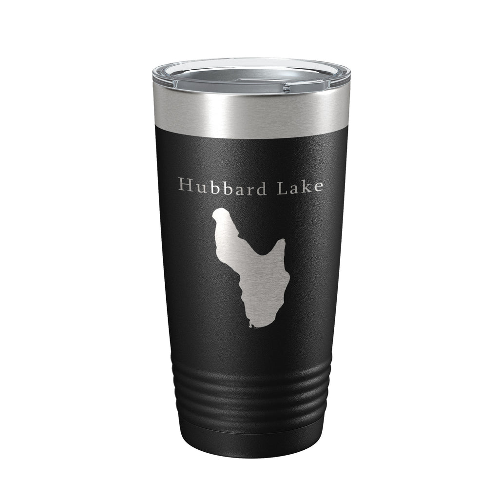 Hubbard Lake Map Tumbler Travel Mug Insulated Laser Engraved Coffee Cup Michigan 20 oz