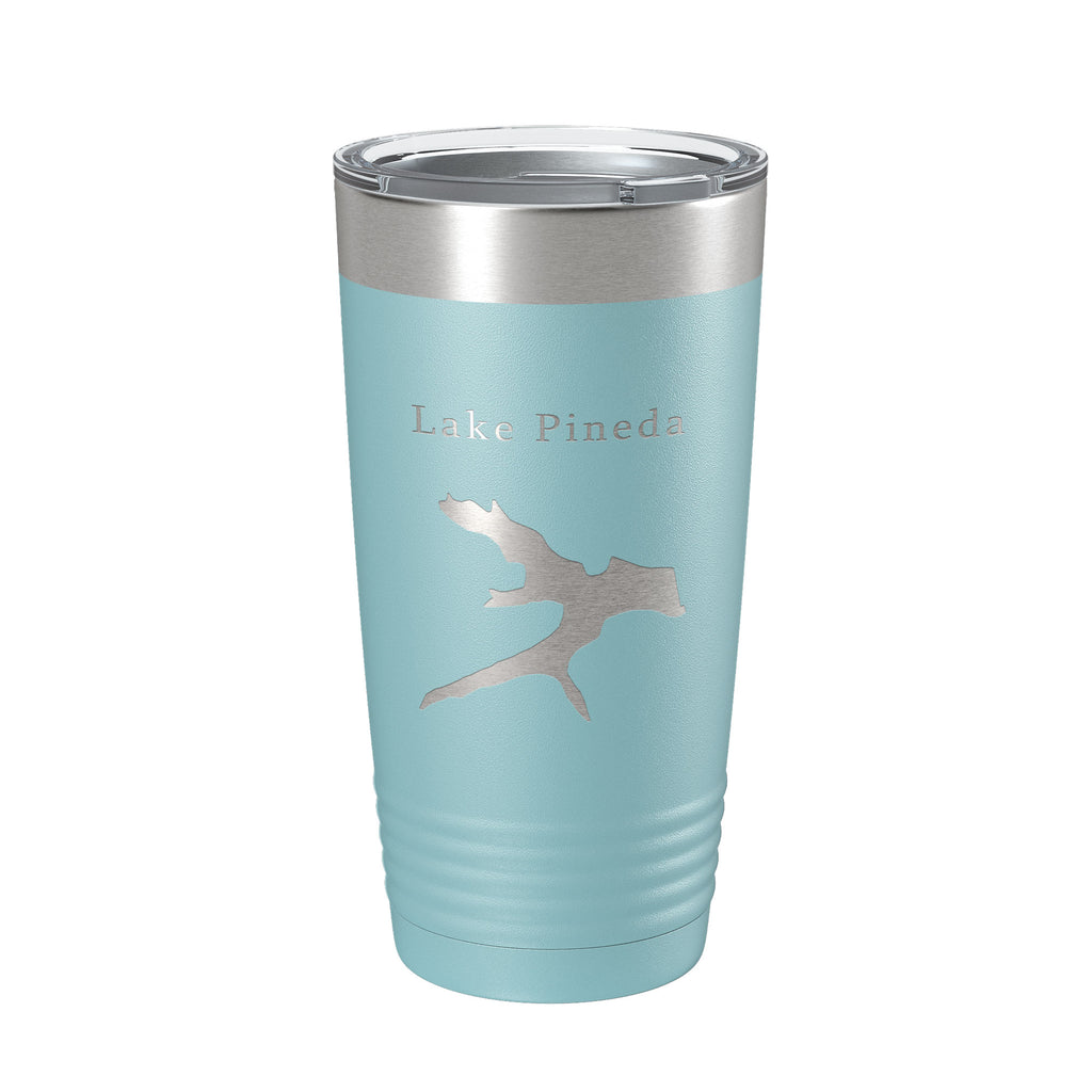 Lake Pineda Map Tumbler Travel Mug Insulated Laser Engraved Coffee Cup Hot Springs Village Arkansas 20 oz