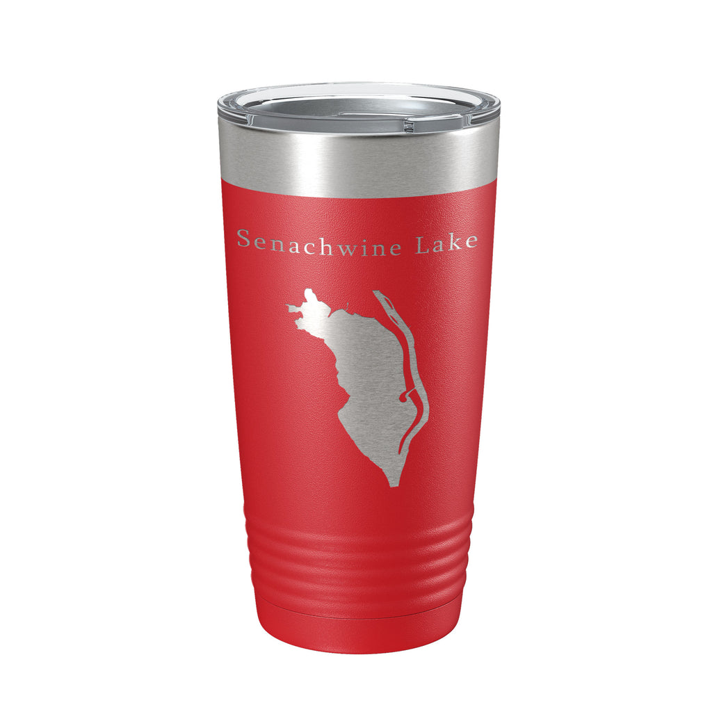 Senachwine Lake Map Tumbler Travel Mug Insulated Laser Engraved Coffee Cup Goose Swan Sawmill Lakes Illinois River 20 oz