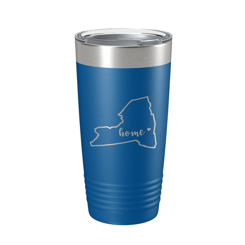 New York Tumbler Home State Travel Mug Insulated Laser Engraved Map Coffee Cup 20 oz