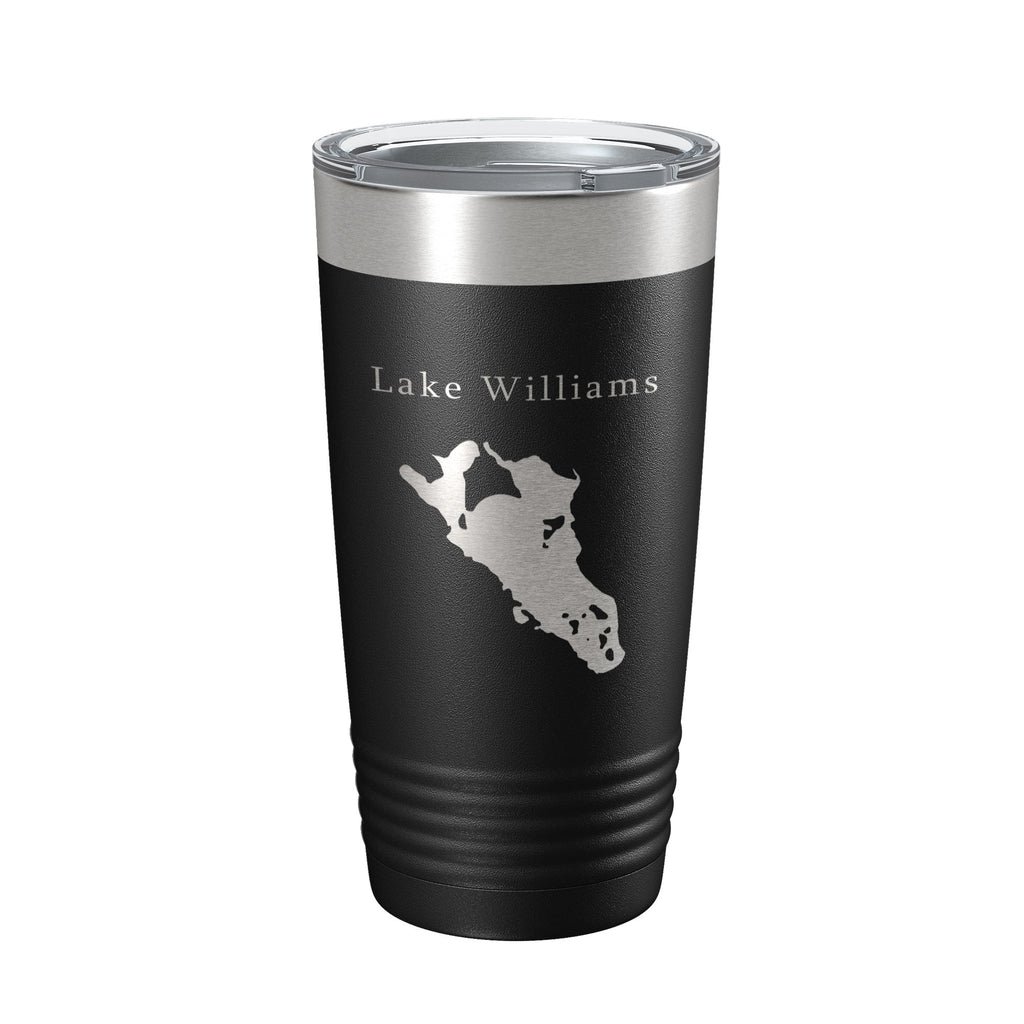 Lake Williams Map Tumbler Travel Mug Insulated Laser Engraved Coffee Cup Connecticut 20 oz