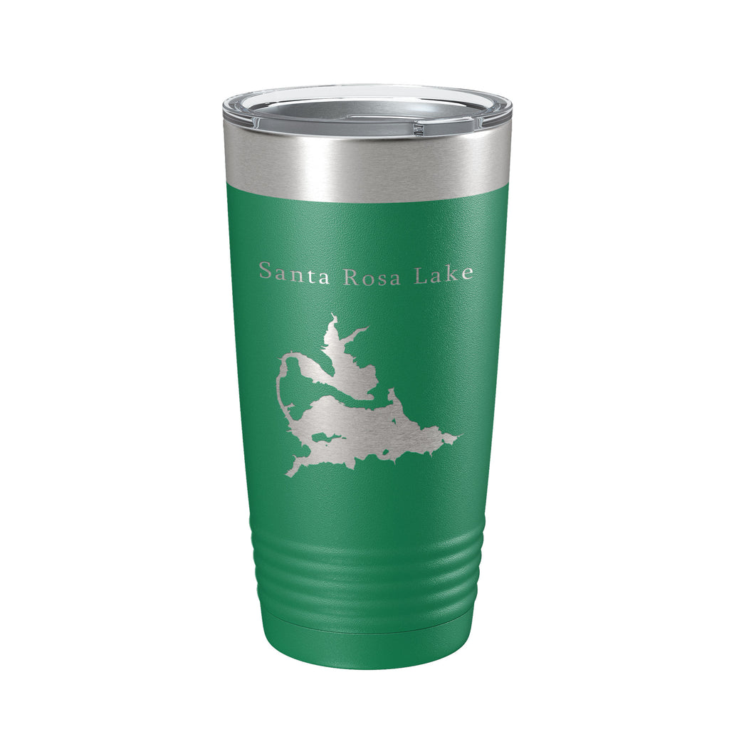 Santa Rosa Lake Map Tumbler Travel Mug Insulated Laser Engraved Coffee Cup New Mexico 20 oz