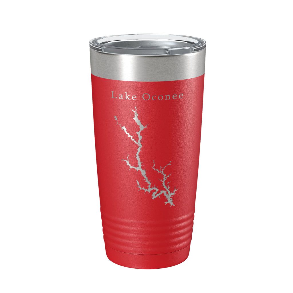 Lake Oconee Map Tumbler Travel Mug Insulated Laser Engraved Coffee Cup Georgia 20 oz