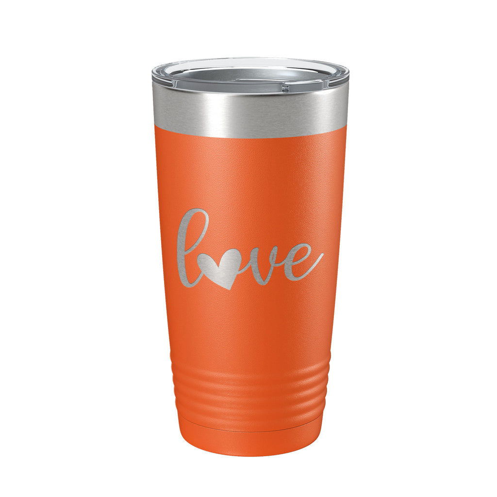 Love Tumbler Travel Mug Insulated Laser Engraved Coffee Cup 20 oz