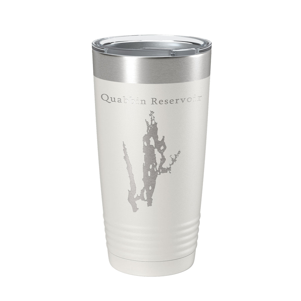 Quabbin Reservoir Tumbler Lake Map Travel Mug Insulated Laser Engraved Coffee Cup Massachusetts 20 oz