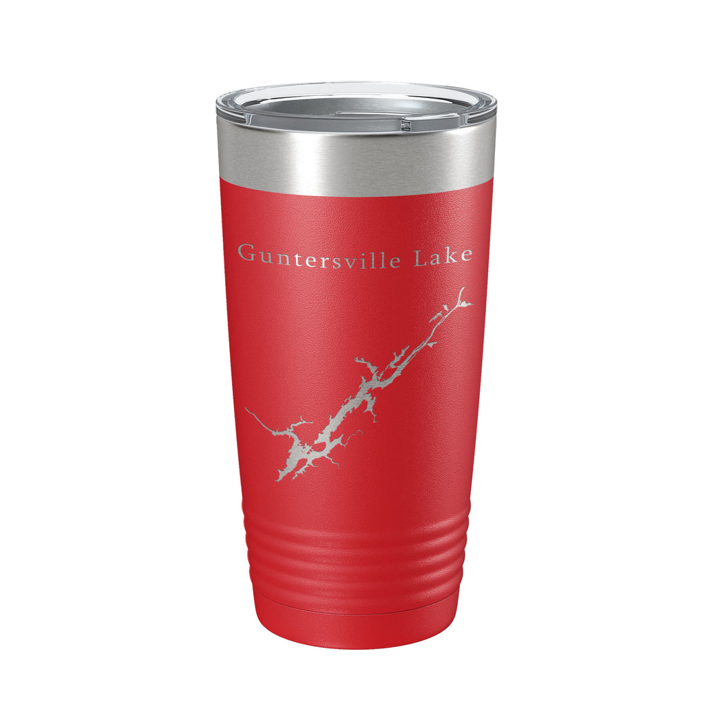 Guntersville Lake Map Tumbler Travel Mug Insulated Laser Engraved Coffee Cup Alabama 20 oz