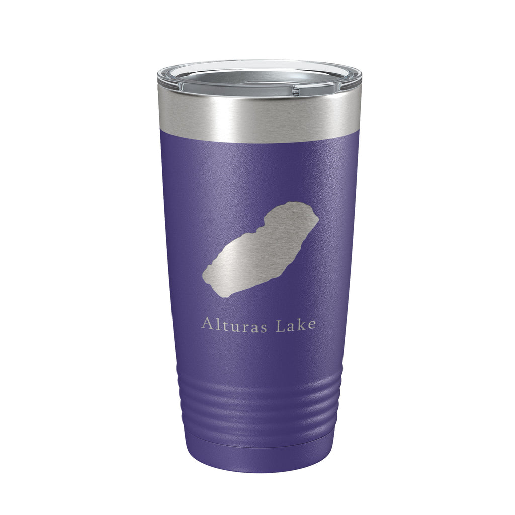 Alturas Lake Map Tumbler Travel Mug Insulated Laser Engraved Coffee Cup Idaho 20 oz
