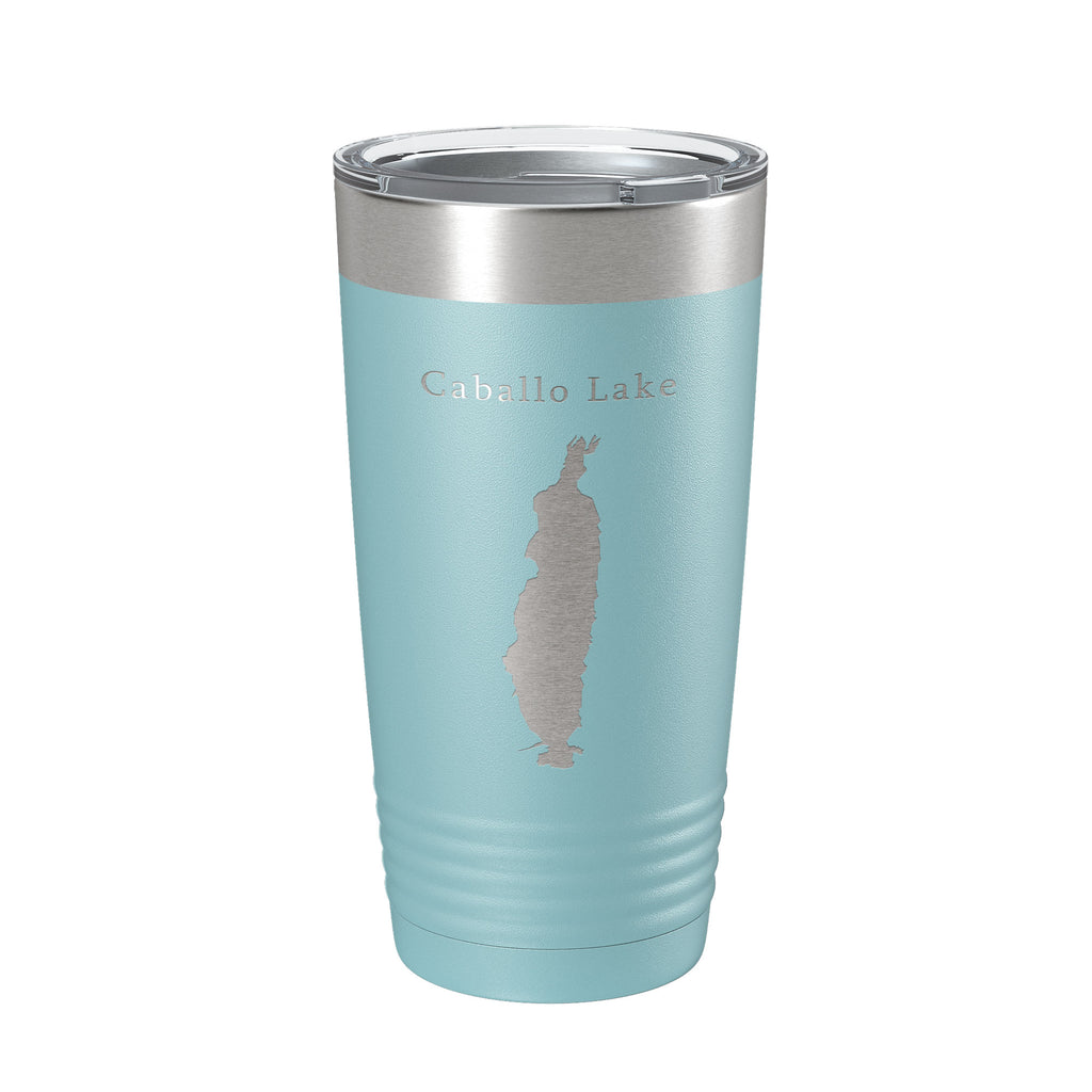 Caballo Lake Reservoir Map Tumbler Travel Mug Insulated Laser Engraved Coffee Cup New Mexico 20 oz