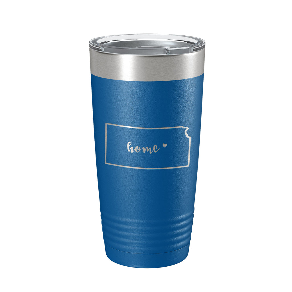 Kansas Tumbler Home State Travel Mug Insulated Laser Engraved Map Coffee Cup 20 oz
