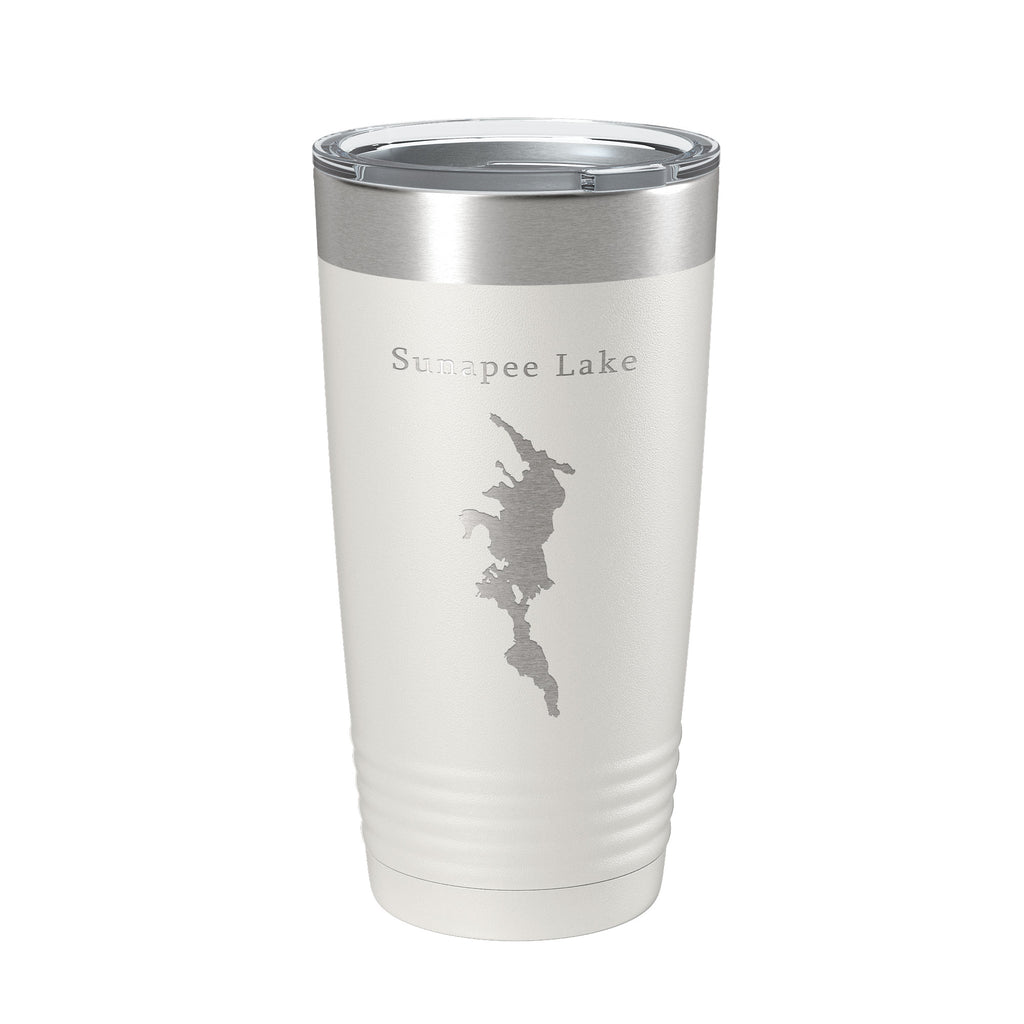 Sunapee Lake Map Tumbler Travel Mug Insulated Laser Engraved Coffee Cup New Hampshire 20 oz