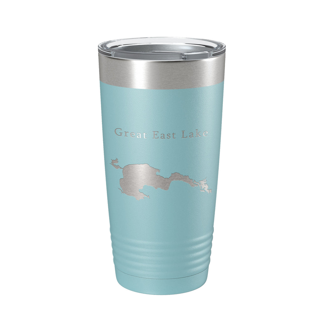 Great East Lake Map Tumbler Travel Mug Insulated Laser Engraved Coffee Cup Maine New Hampshire 20 oz