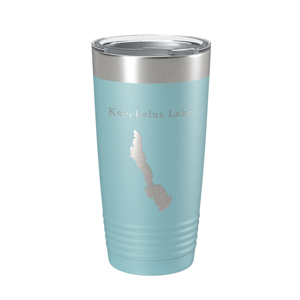 Keechelus Lake Map Tumbler Travel Mug Insulated Laser Engraved Coffee Cup Washington 20 oz