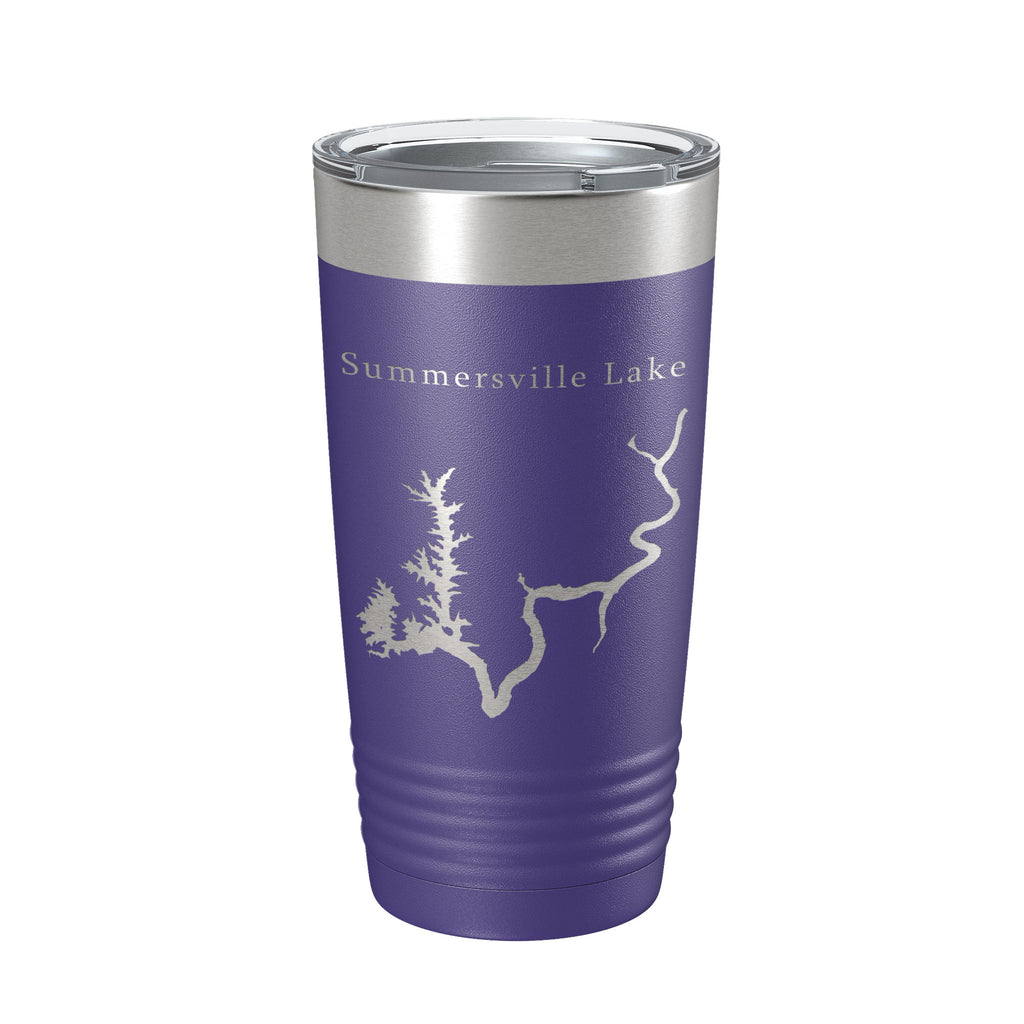 Summersville Lake Map Tumbler Travel Mug Insulated Laser Engraved Coffee Cup West Virginia 20 oz