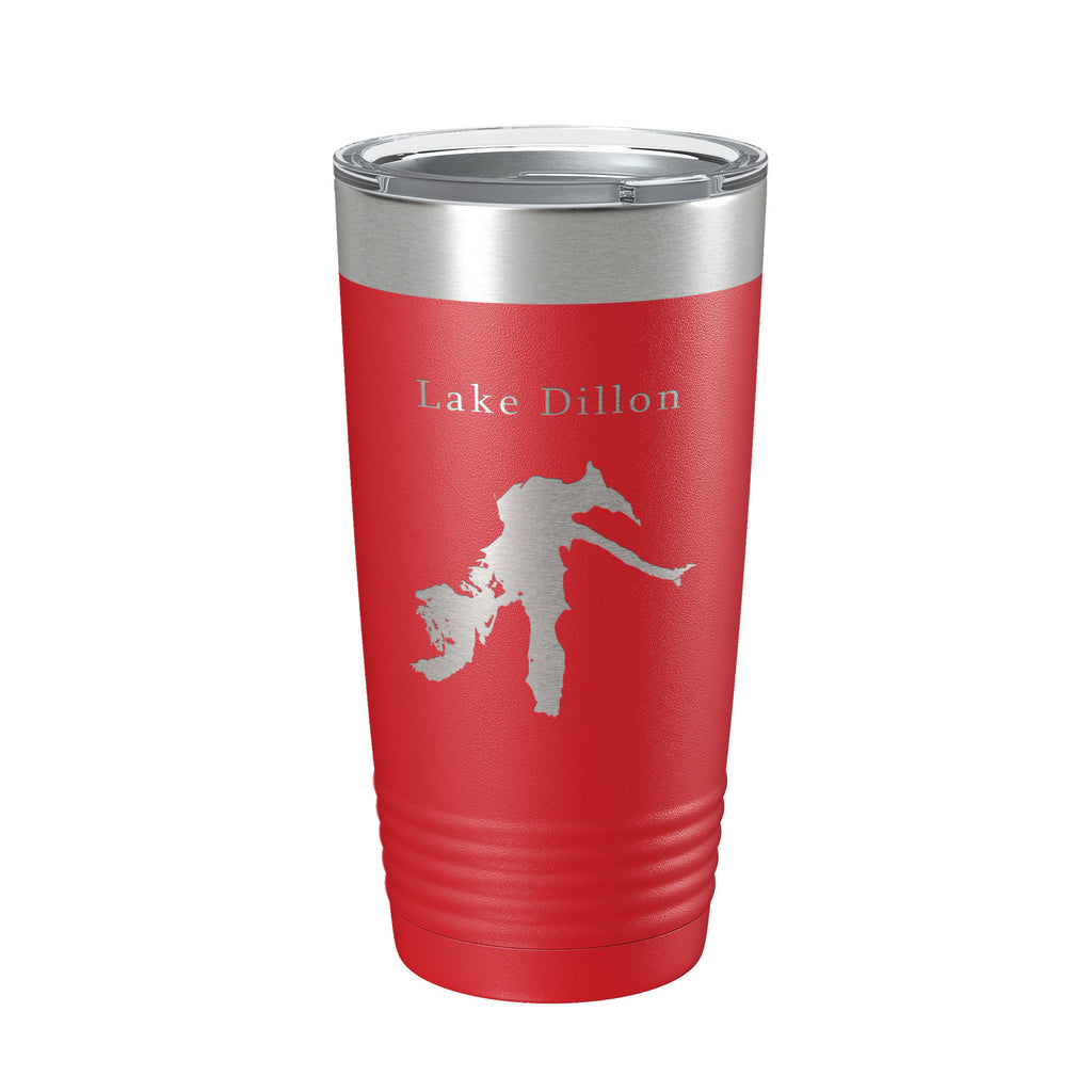 Lake Dillon Map Tumbler Travel Mug Insulated Laser Engraved Coffee Cup Colorado 20 oz