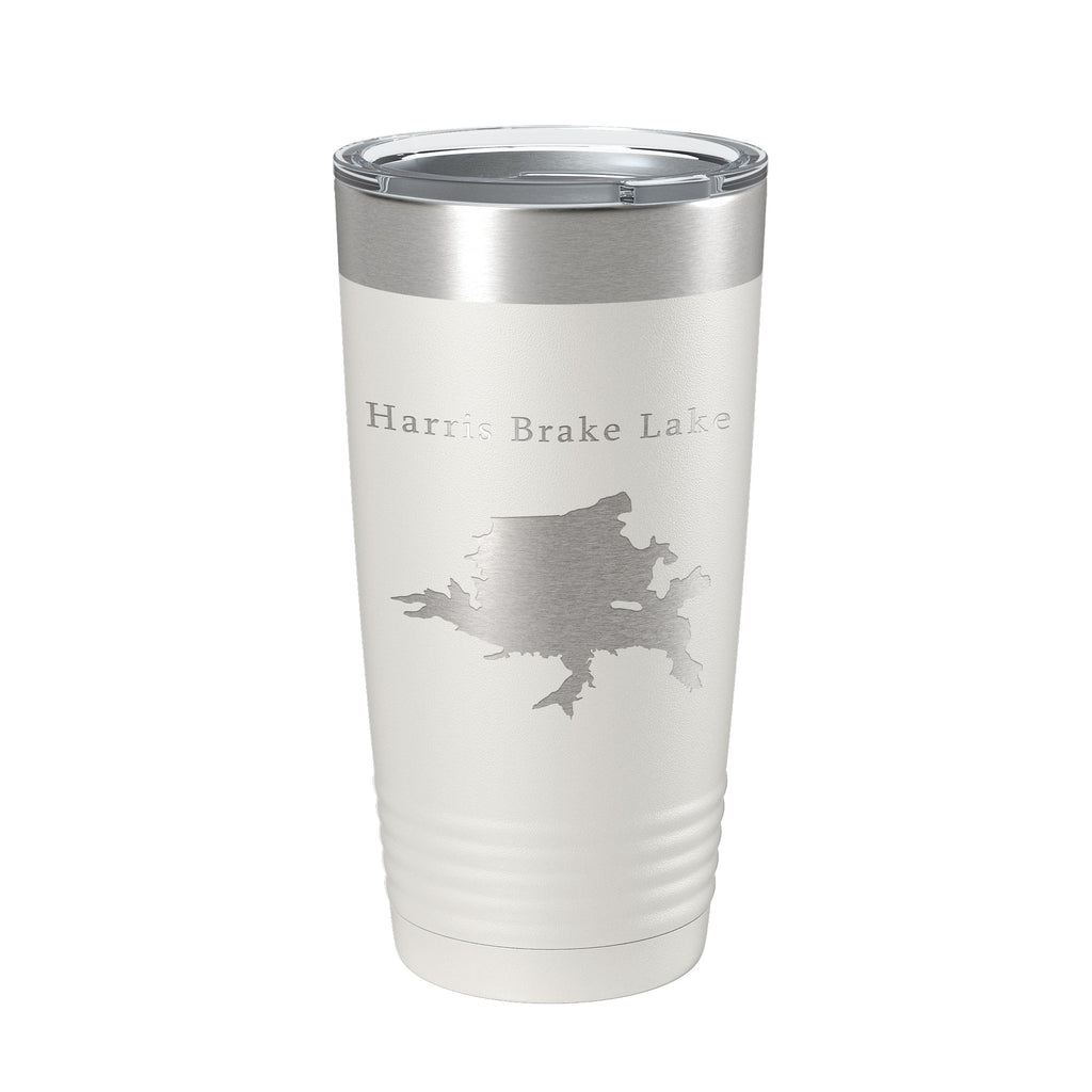Harris Brake Lake Map Tumbler Travel Mug Insulated Laser Engraved Coffee Cup Arkansas 20 oz