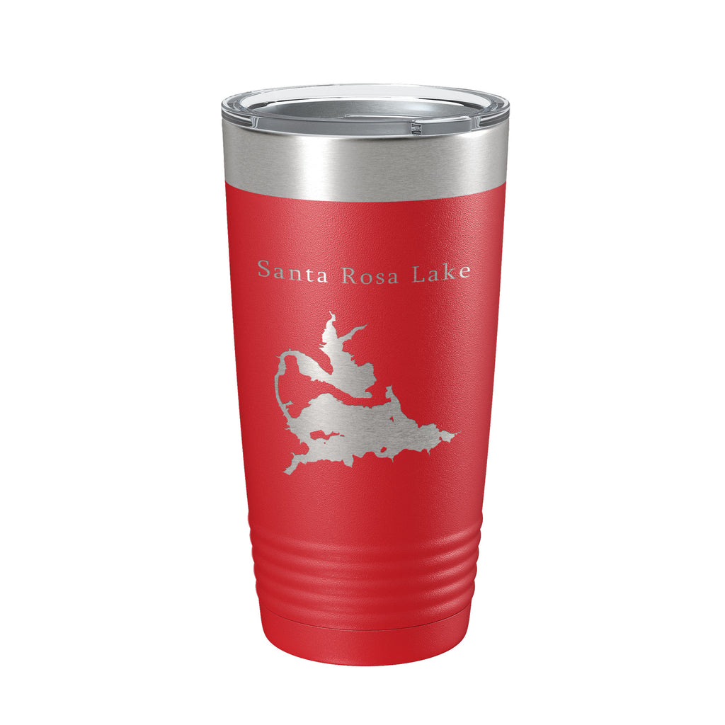 Santa Rosa Lake Map Tumbler Travel Mug Insulated Laser Engraved Coffee Cup New Mexico 20 oz
