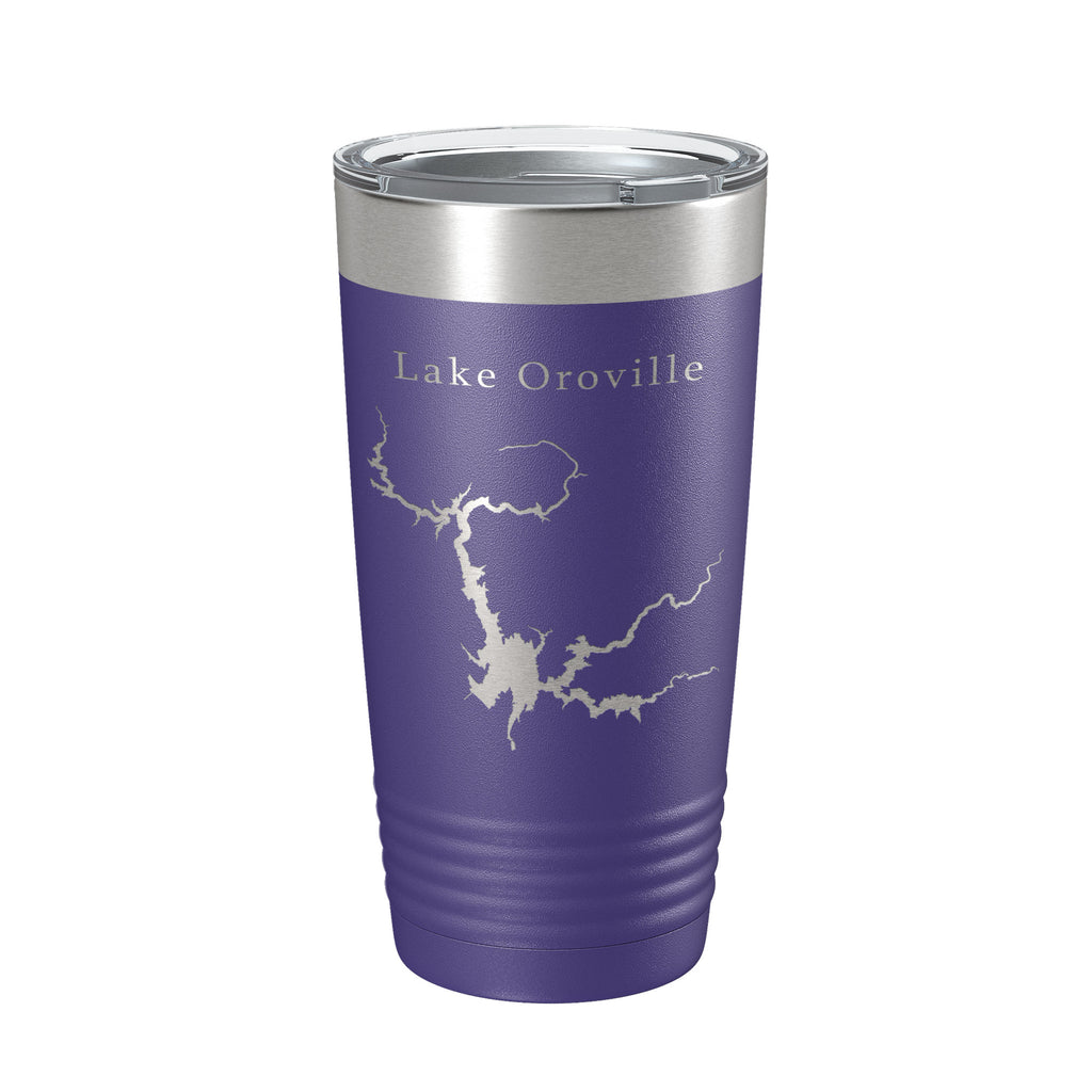 Lake Oroville Map Tumbler Travel Mug Insulated Laser Engraved Coffee Cup California 20 oz