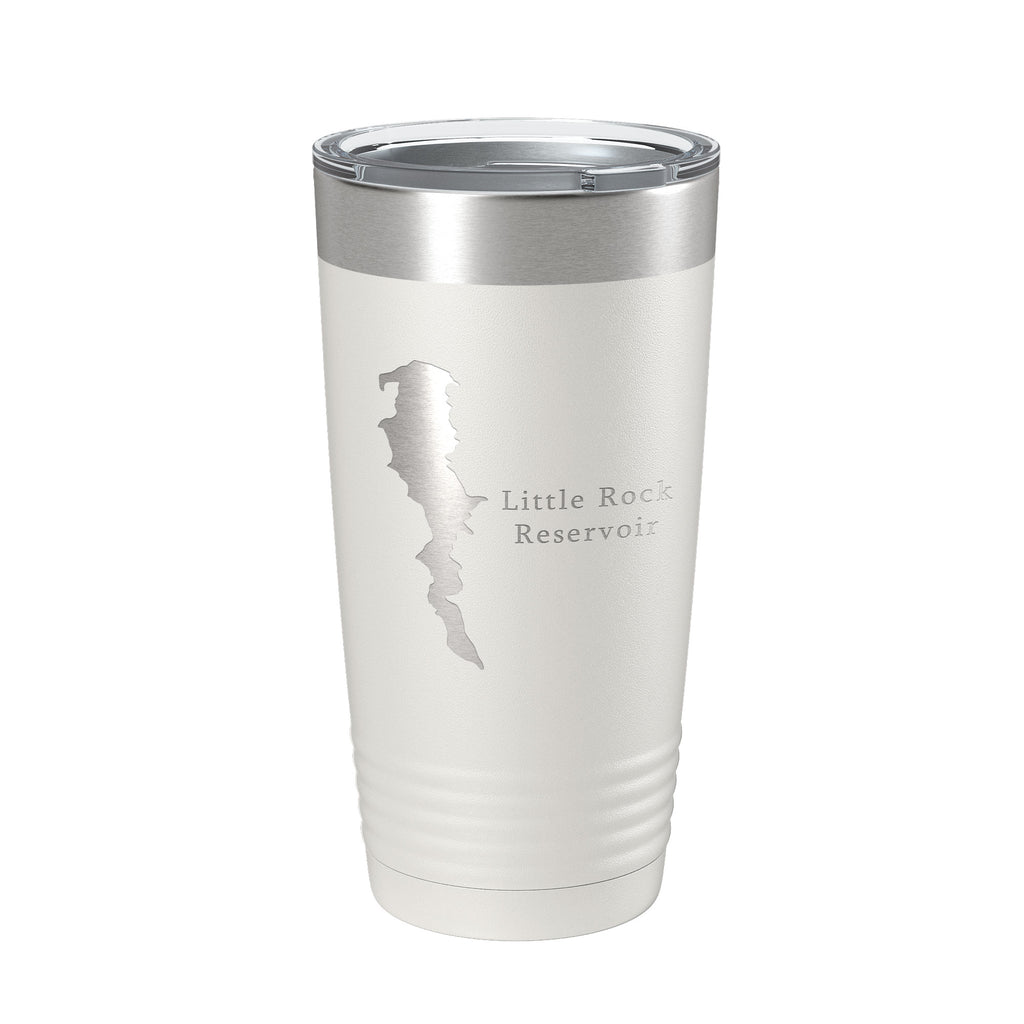 Little Rock Reservoir Tumbler Lake Map Travel Mug Insulated Laser Engraved Coffee Cup California 20 oz