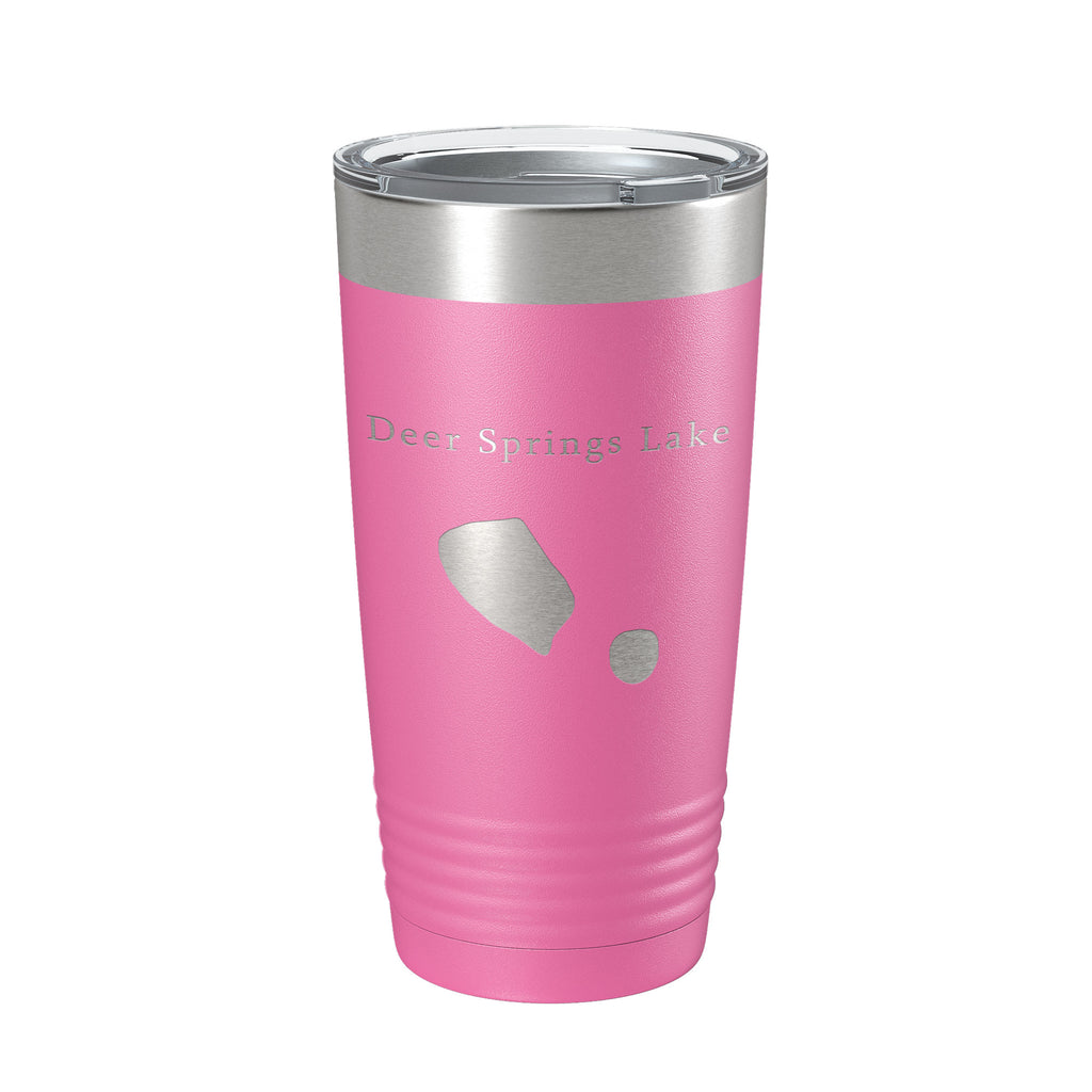 Deer Springs Lake Map Tumbler Travel Mug Insulated Laser Engraved Coffee Cup Florida 20 oz