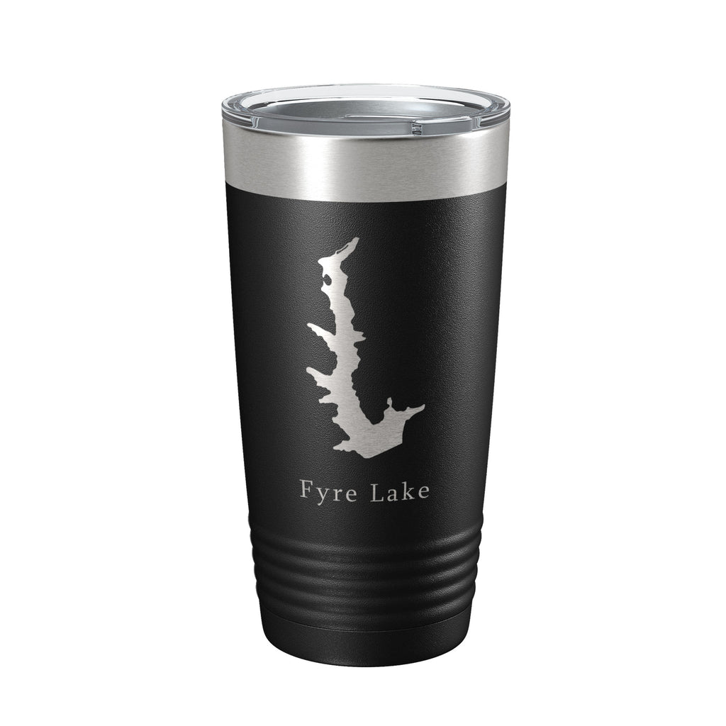 Fyre Lake Map Tumbler Travel Mug Insulated Laser Engraved Coffee Cup Illinois 20 oz
