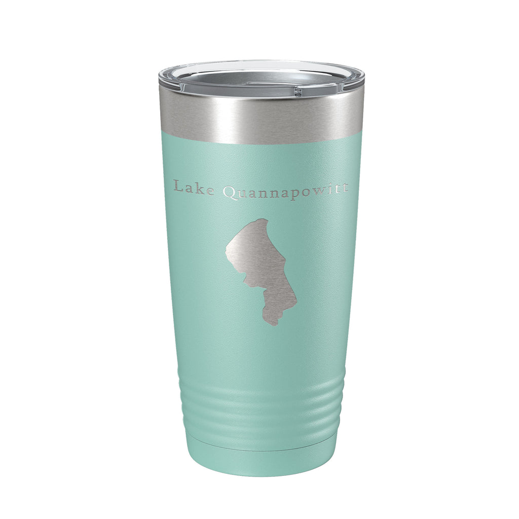 Lake Quannapowitt Map Tumbler Travel Mug Insulated Laser Engraved Coffee Cup Massachusetts 20 oz