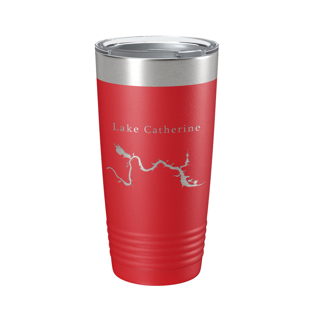 Lake Catherine Map Tumbler Travel Mug Insulated Laser Engraved Coffee Cup Arkansas 20 oz