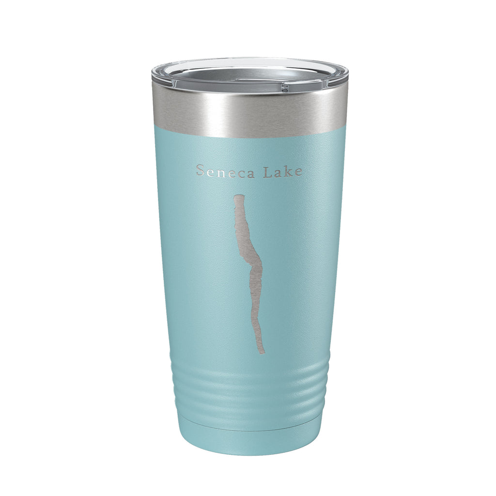 Seneca Lake Map Tumbler Travel Mug Insulated Laser Engraved Coffee Cup New York 20 oz