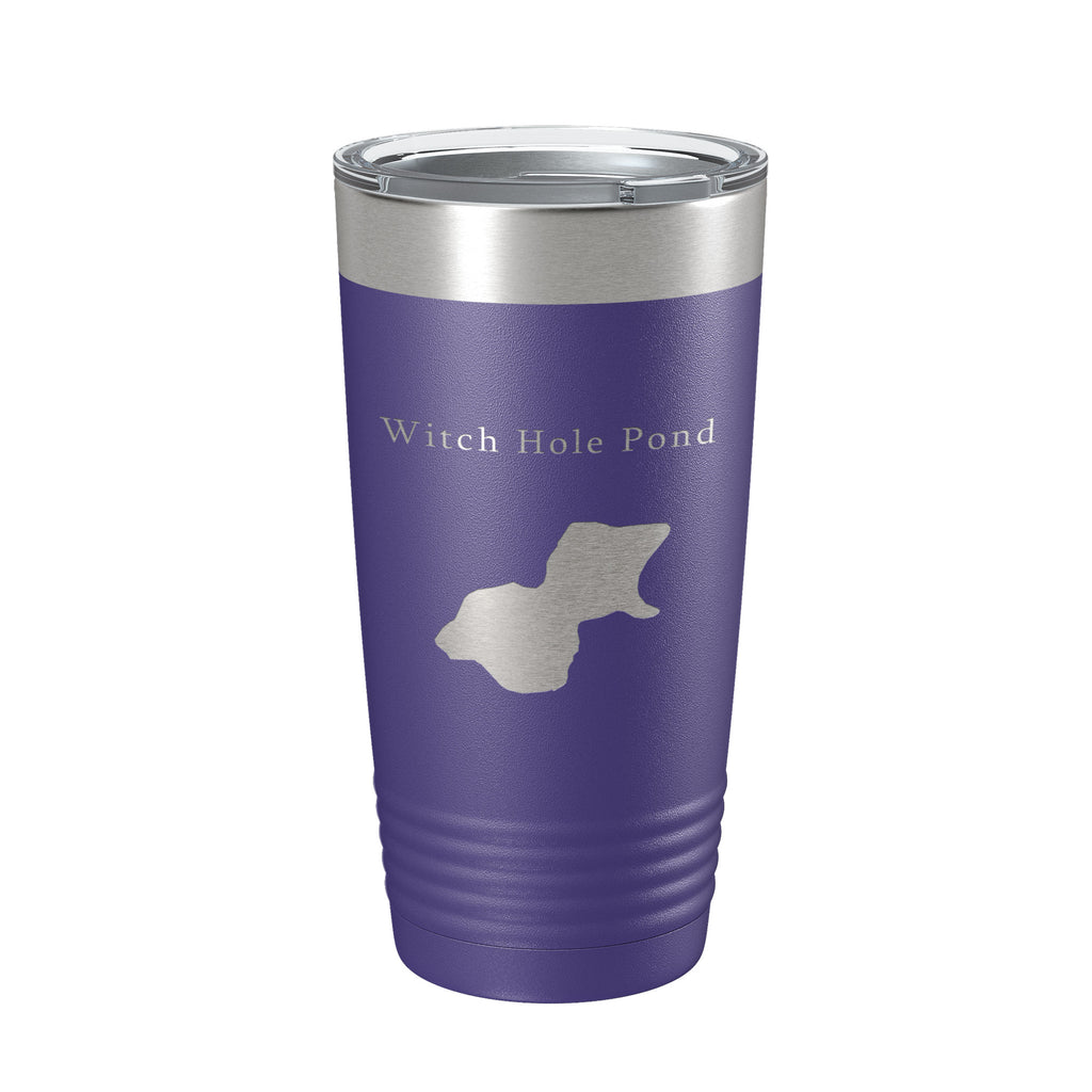 Witch Hole Pond Tumbler Lake Map Travel Mug Insulated Laser Engraved Coffee Cup Acadia Maine 20 oz