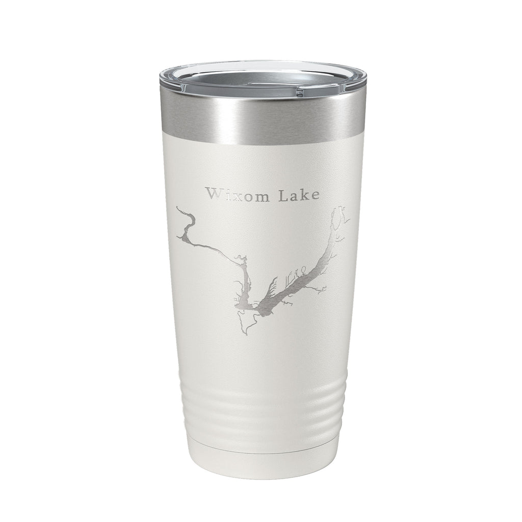 Wixom Lake Tittabawassee Map Tumbler Travel Mug Insulated Laser Engraved Coffee Cup Michigan 20 oz