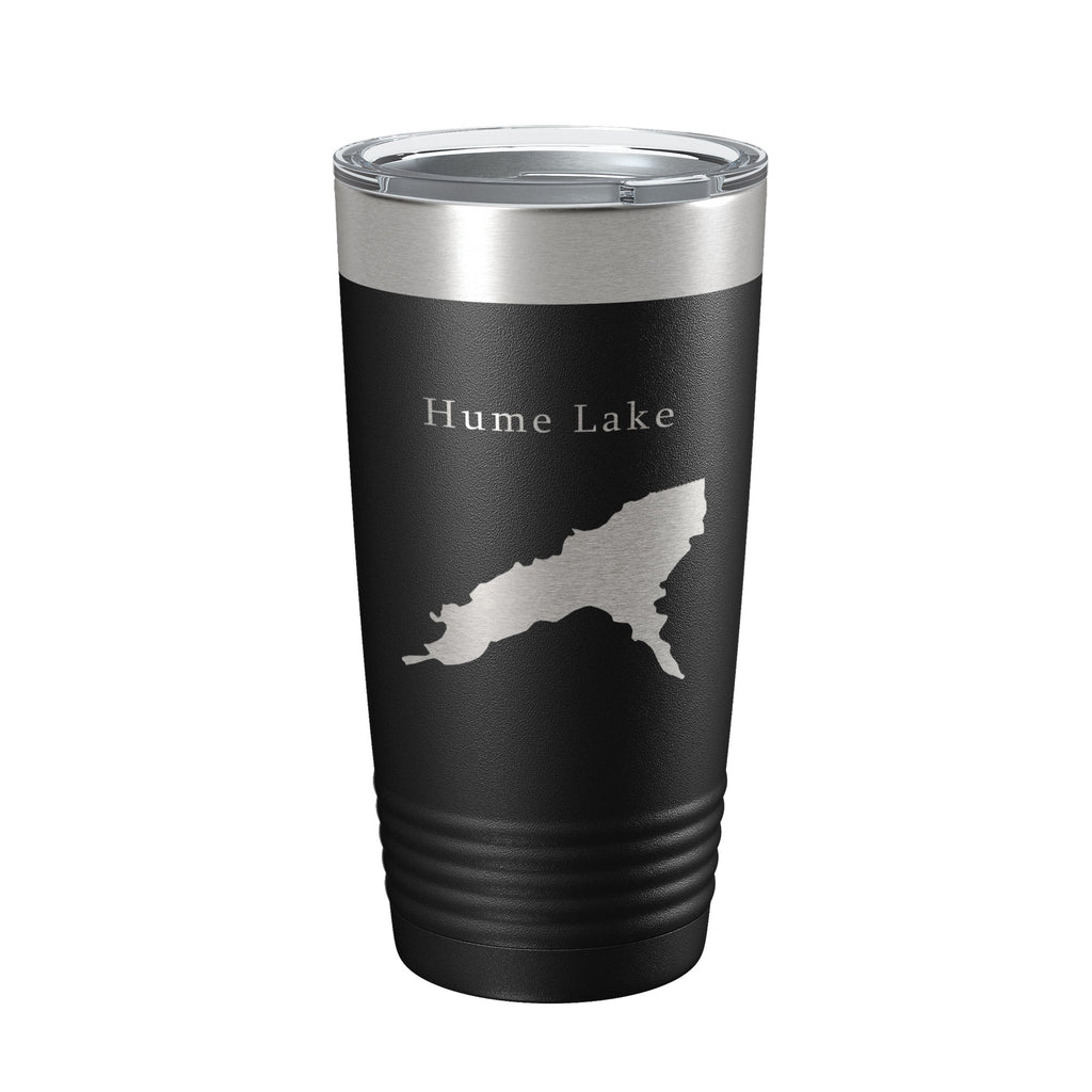 Hume Lake Map Tumbler Travel Mug Insulated Laser Engraved Coffee Cup California 20 oz