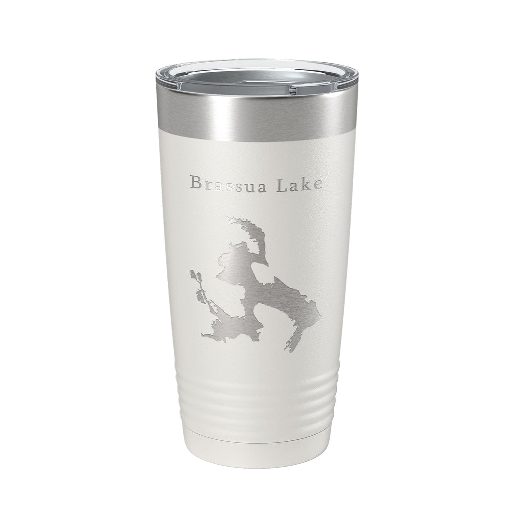 Brassua Lake Map Tumbler Travel Mug Insulated Laser Engraved Coffee Cup Maine Moose River 20 oz