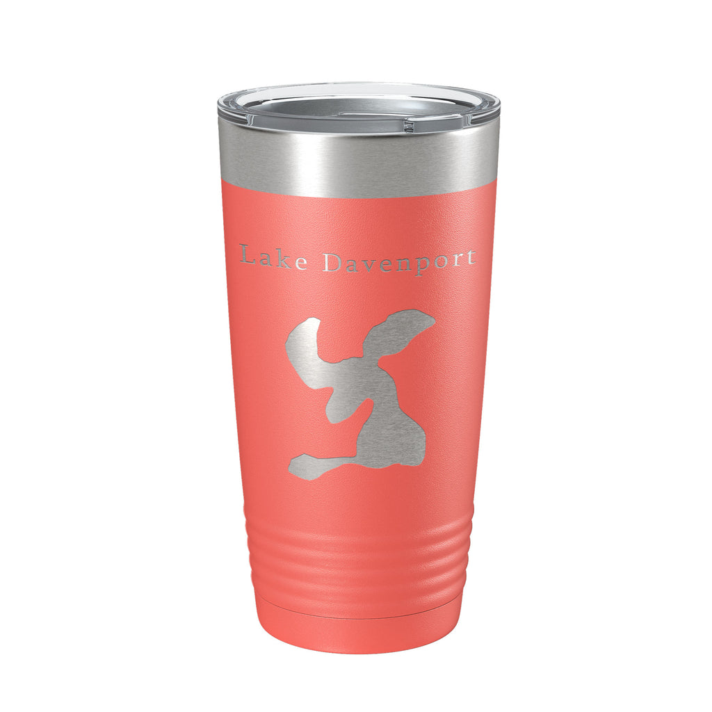 Lake Davenport Map Tumbler Travel Mug Insulated Laser Engraved Coffee Cup Florida 20 oz