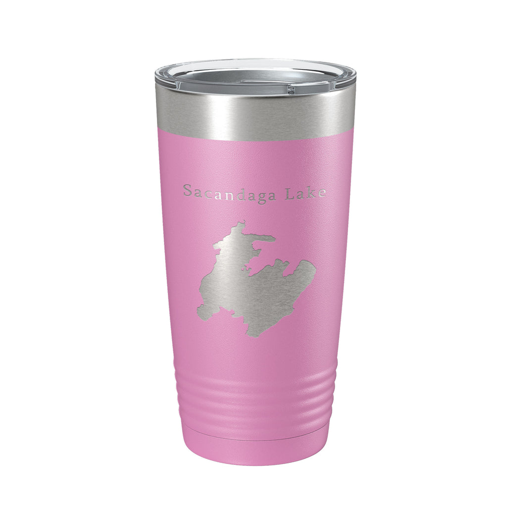 Sacandaga Lake Map Tumbler Travel Mug Insulated Laser Engraved Coffee Cup New York 20 oz