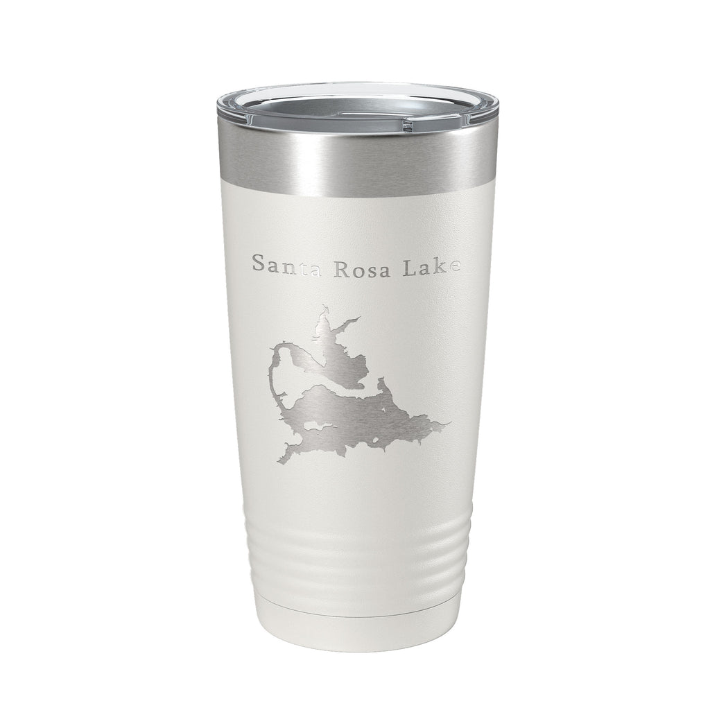 Santa Rosa Lake Map Tumbler Travel Mug Insulated Laser Engraved Coffee Cup New Mexico 20 oz