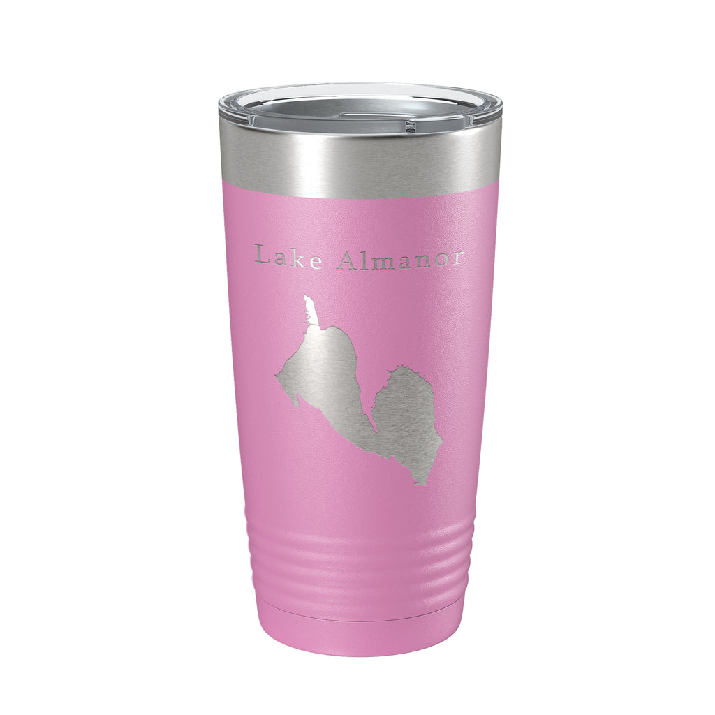 Lake Almanor Map Tumbler Travel Mug Insulated Laser Engraved Coffee Cup California 20 oz