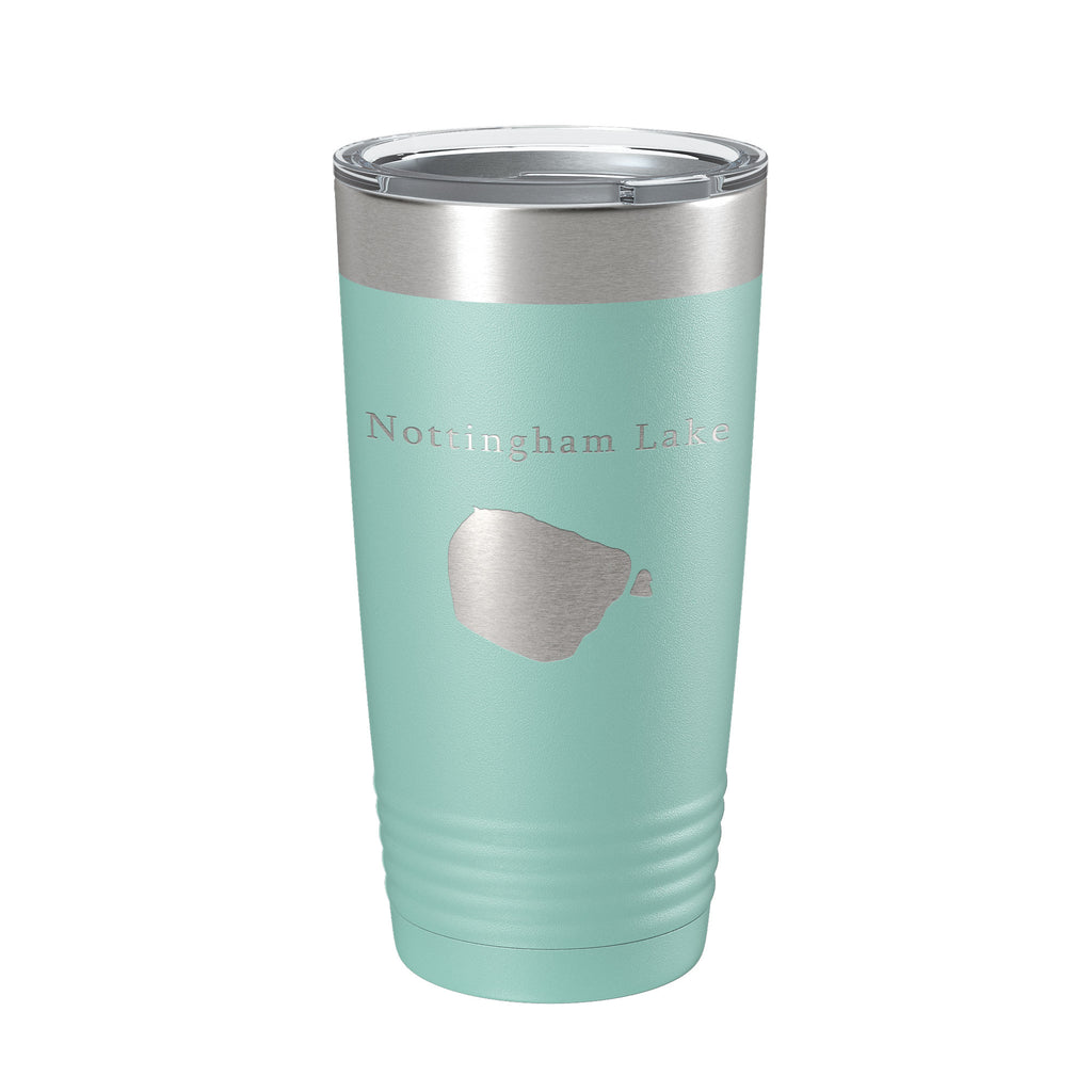 Nottingham Lake Map Tumbler Travel Mug Insulated Laser Engraved Coffee Cup Colorado 20 oz