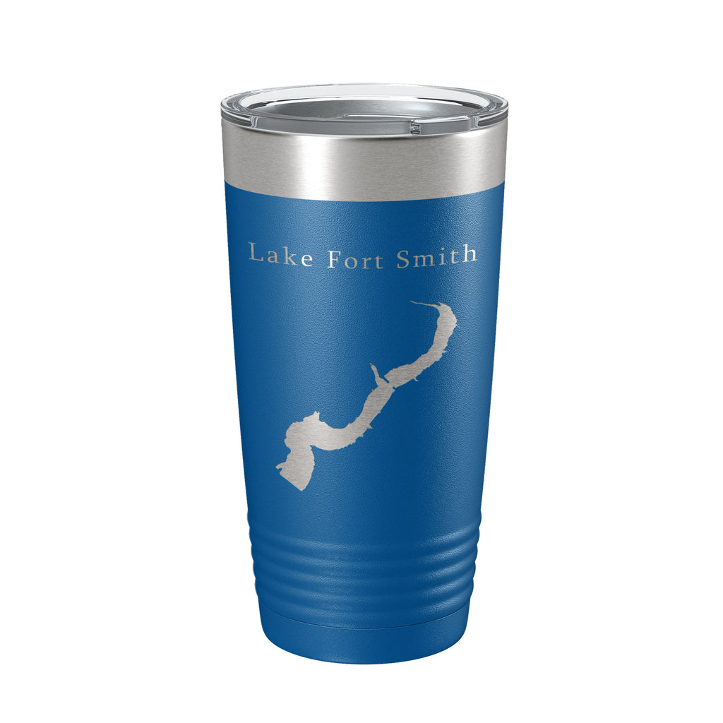 Lake Fort Smith Map Tumbler Travel Mug Insulated Laser Engraved Coffee Cup Arkansas 20 oz