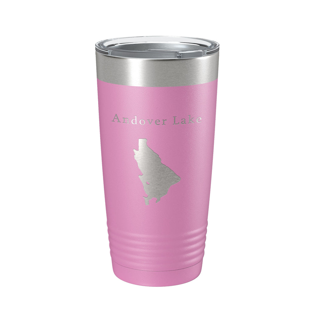 Andover Lake Map Tumbler Travel Mug Insulated Laser Engraved Coffee Cup Connecticut 20 oz
