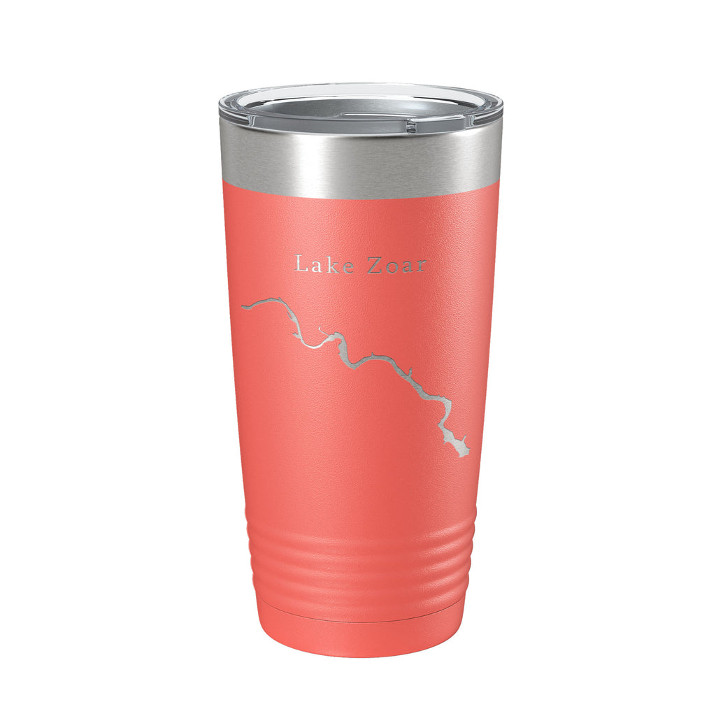 Lake Zoar Map Tumbler Travel Mug Insulated Laser Engraved Coffee Cup Housatonic River Connecticut 20 oz