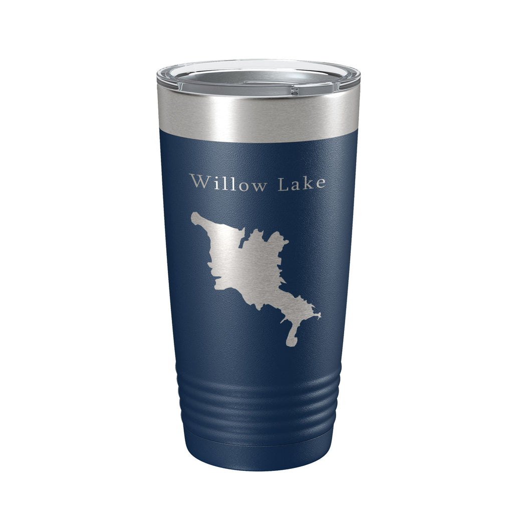 Willow Creek Lake Map Tumbler Travel Mug Insulated Laser Engraved Coffee Cup Arizona 20 oz