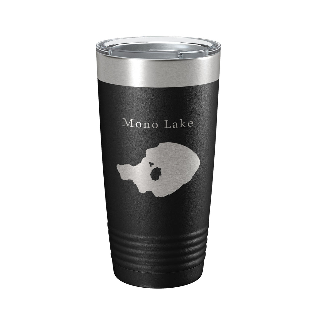 Mono Lake Map Tumbler Travel Mug Insulated Laser Engraved Coffee Cup California 20 oz