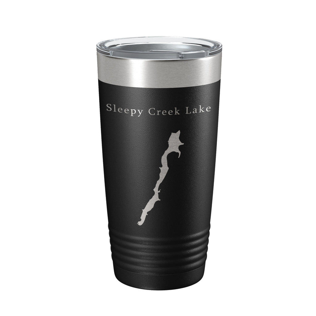 Sleepy Creek Lake Map Tumbler Travel Mug Insulated Laser Engraved Coffee Cup West Virginia 20 oz