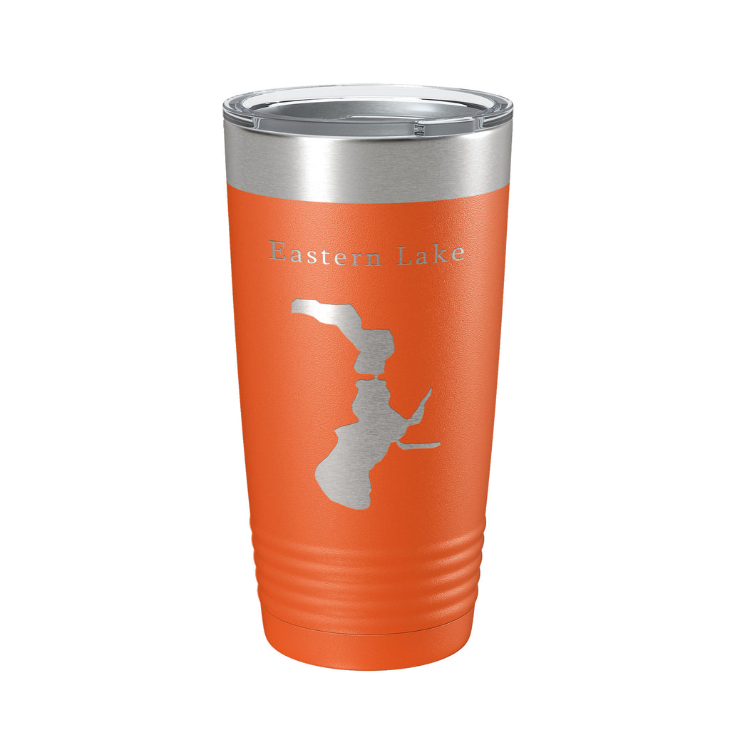 Eastern Lake Map Tumbler Travel Mug Insulated Laser Engraved Coffee Cup Florida 20 oz