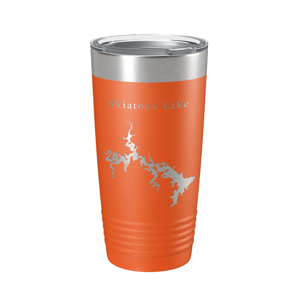 Skiatook Lake Map Tumbler Travel Mug Insulated Laser Engraved Coffee Cup Oklahoma 20 oz