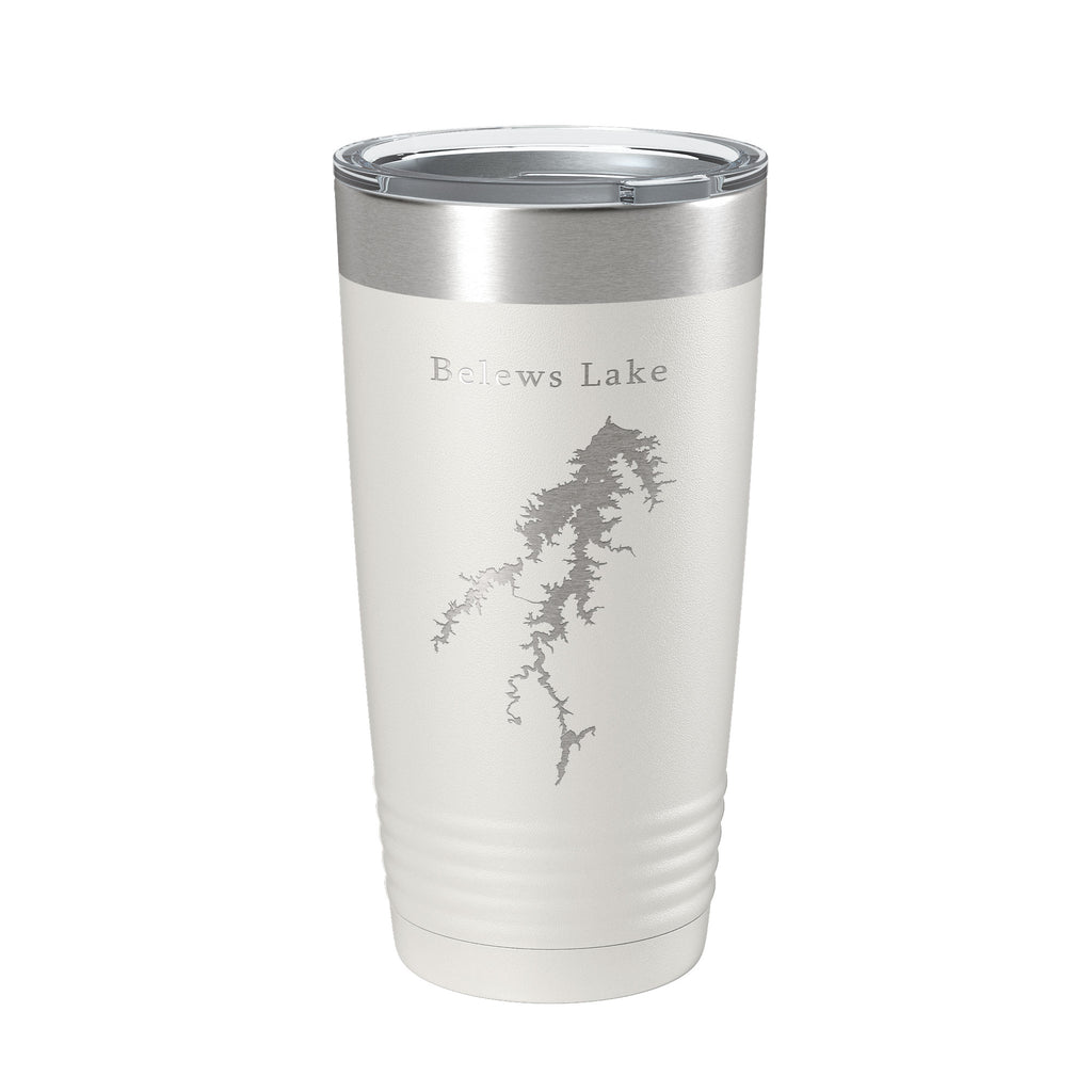 Belews Lake Map Tumbler Travel Mug Insulated Laser Engraved Coffee Cup North Carolina 20 oz