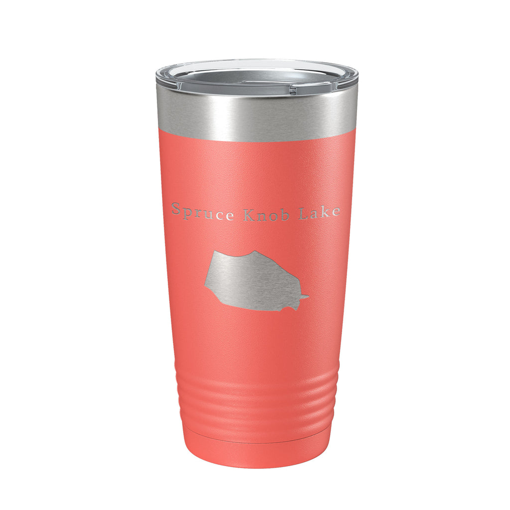 Spruce Knob Lake Map Tumbler Travel Mug Insulated Laser Engraved Coffee Cup West Virginia 20 oz