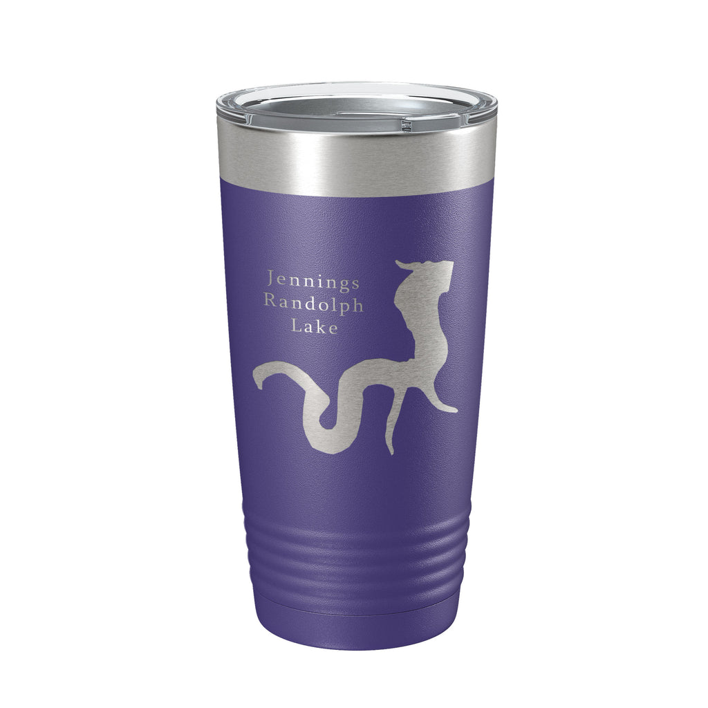 Jennings Randolph Lake Map Tumbler Travel Mug Insulated Laser Engraved Coffee Cup West Virginia 20 oz